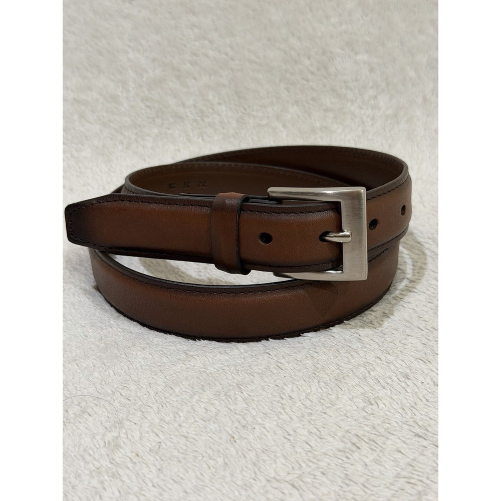 Thursday Boot Co Everyday Brown Leather Belt Silver Buckle Classic Mens 32